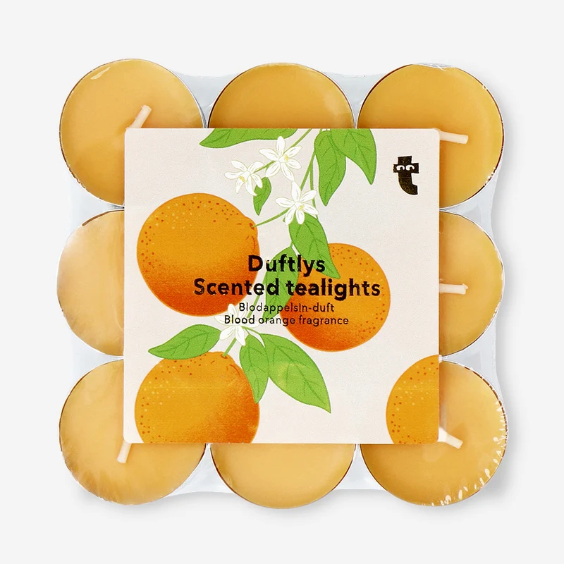 Scented tealights with blood orange fragrance - 18 pcs
