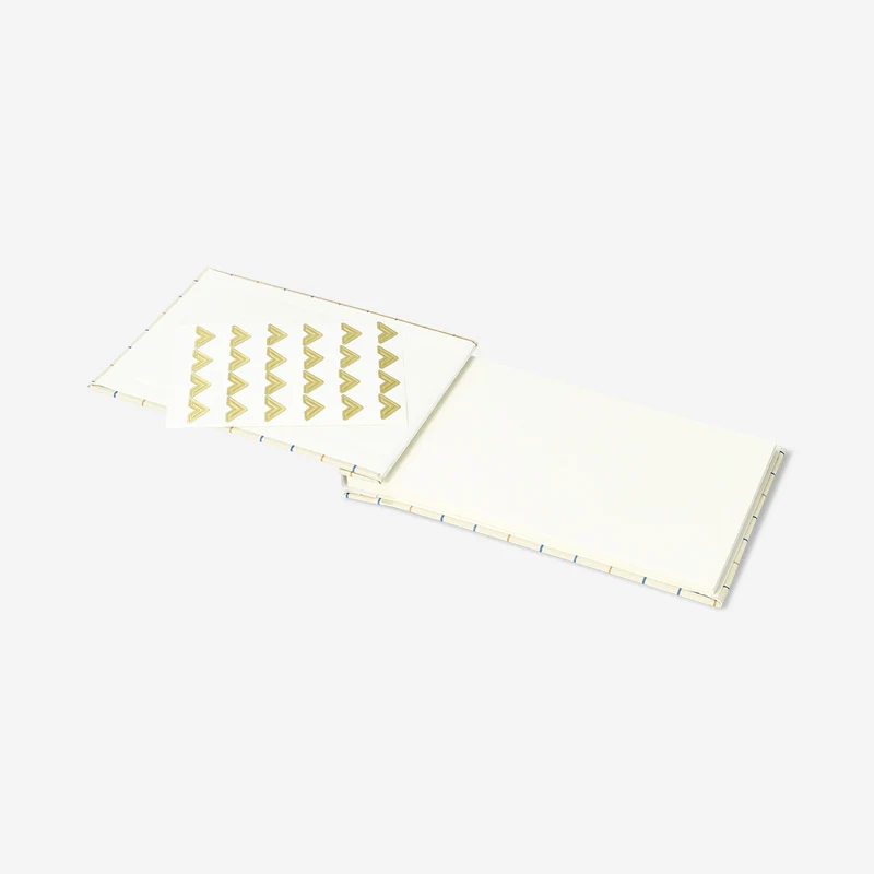 Photo album with grid pattern