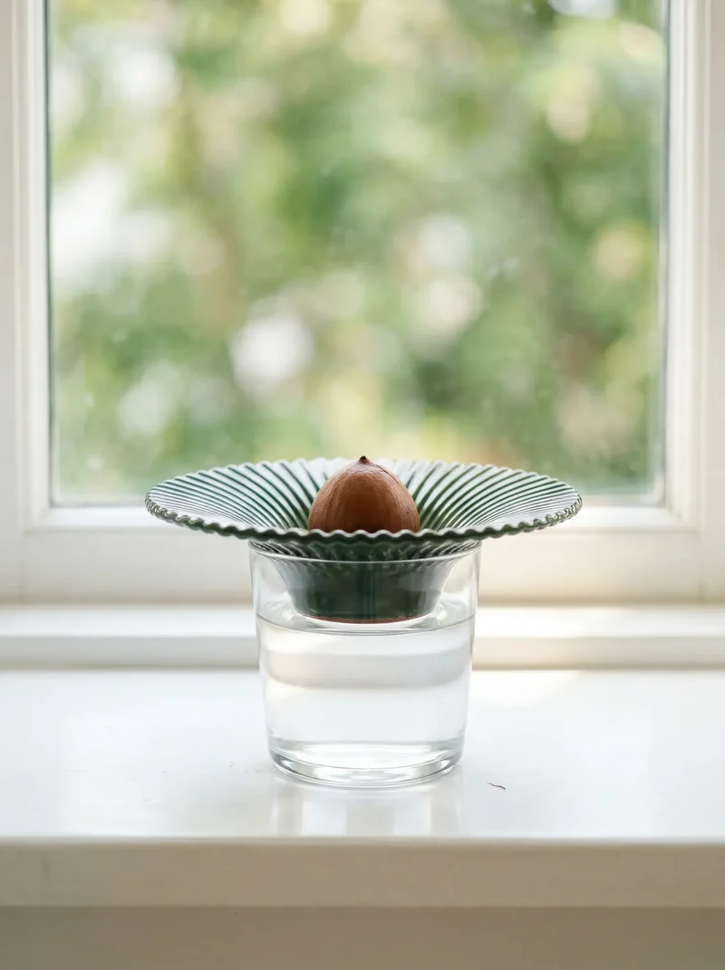 Terracotta avocado planting funnel
