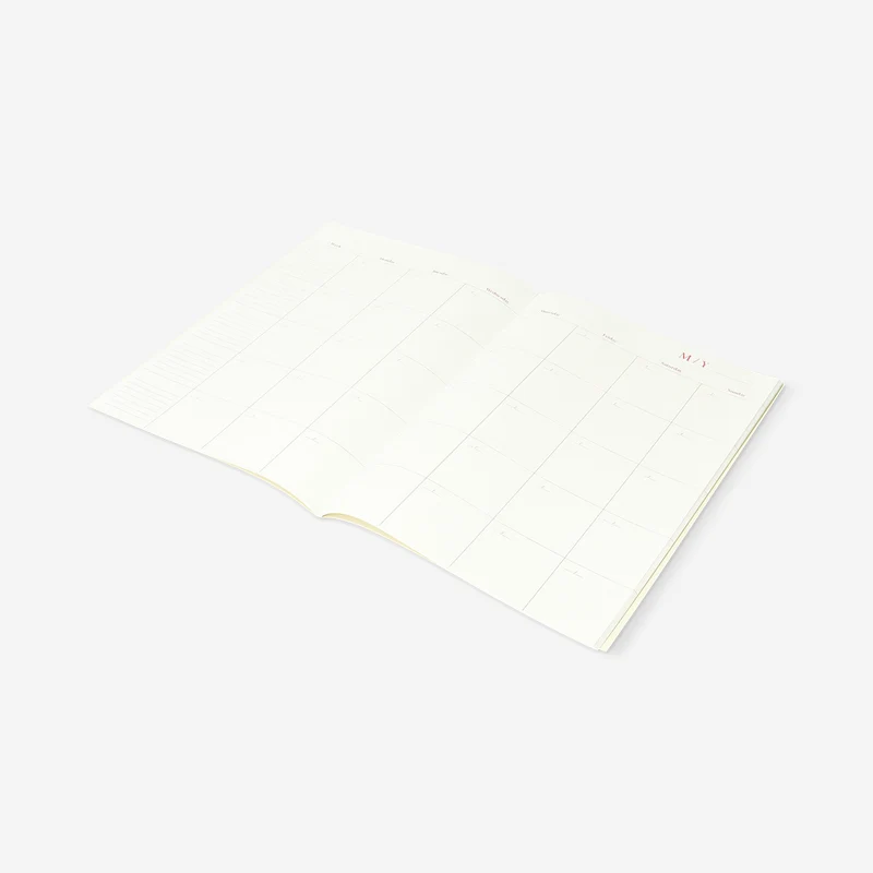 A4 monthly planner with soft floral cover