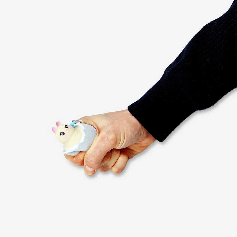 Press me toy - Easter bunny in egg key ring