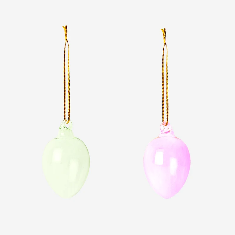 Glass Easter eggs - 4 pcs