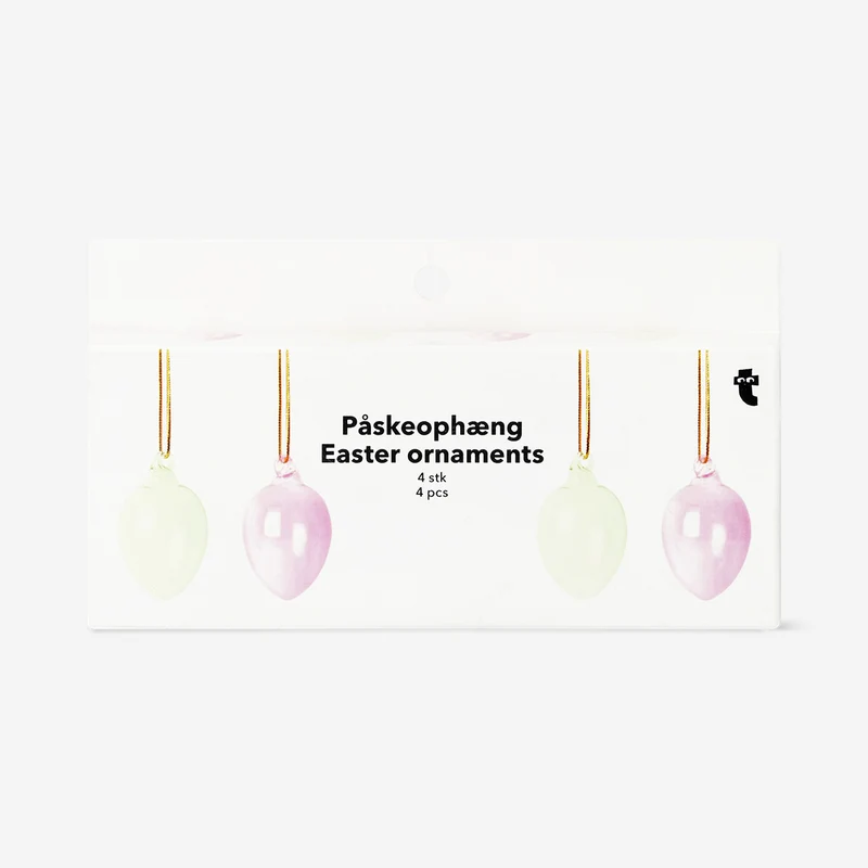 Glass Easter eggs - 4 pcs