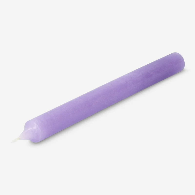 Purple dinner candle - 24 cm