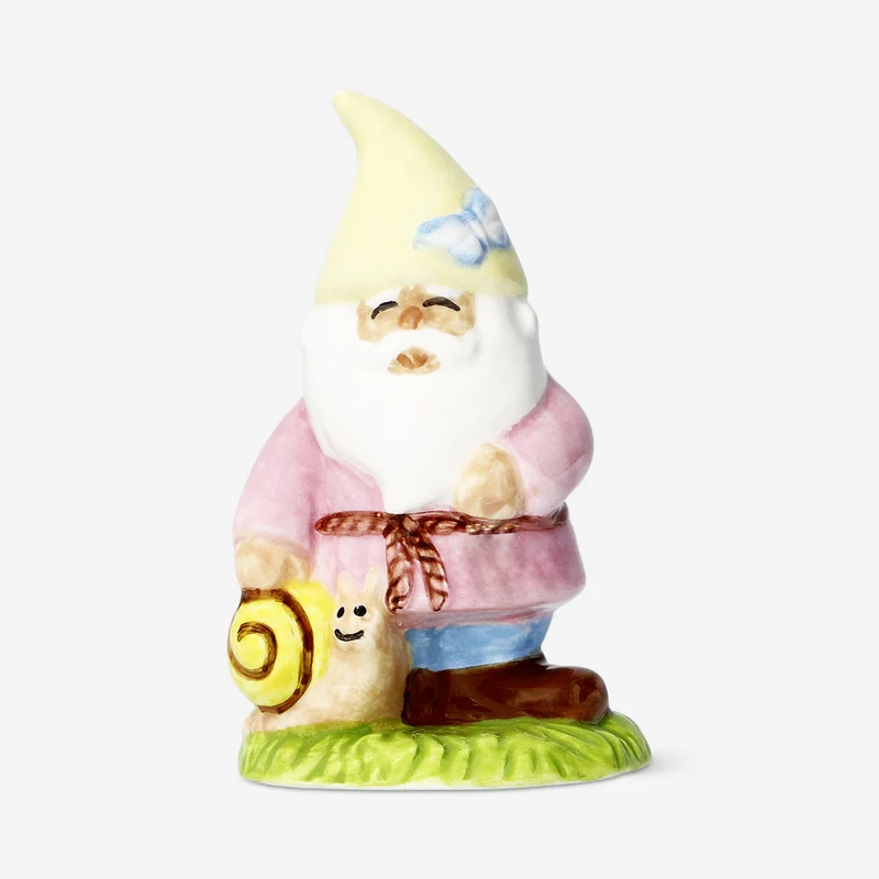 Small pink garden gnome - 9 cm