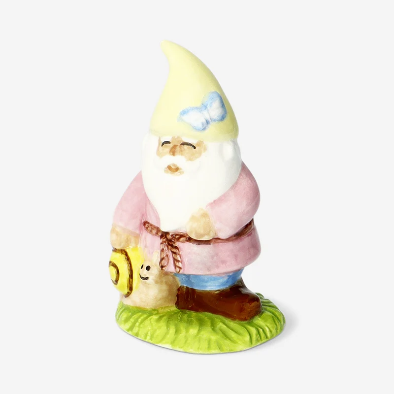 Small pink garden gnome - 9 cm