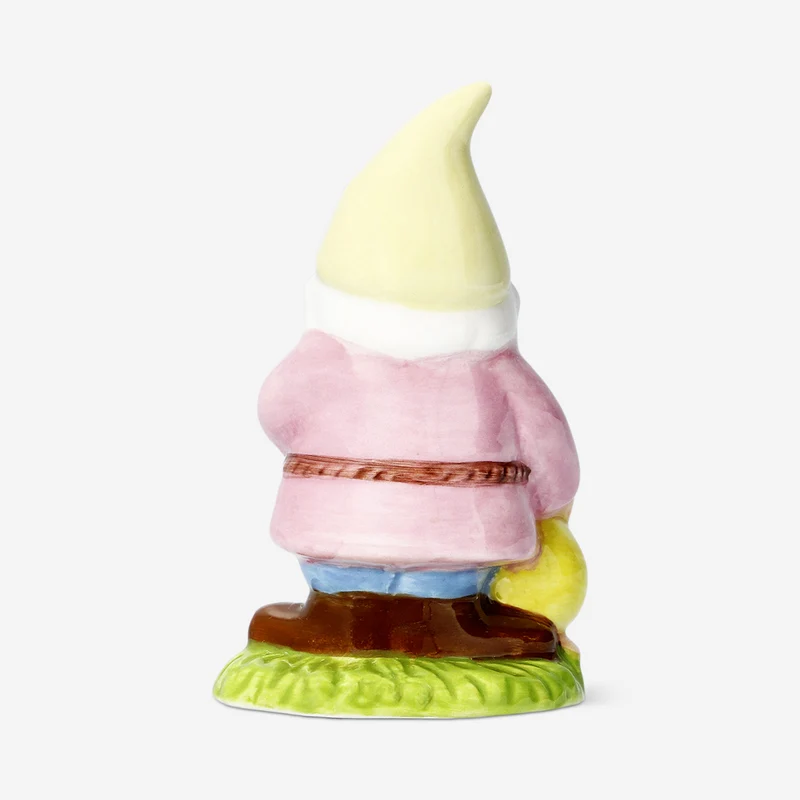Small pink garden gnome - 9 cm