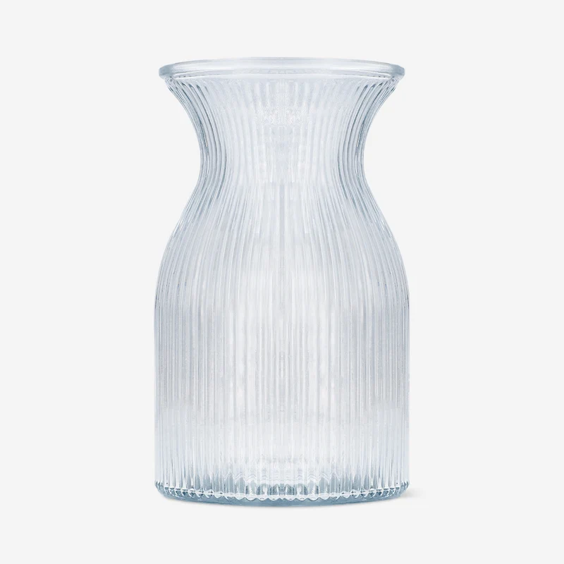 Clear glass vase - 19 cm