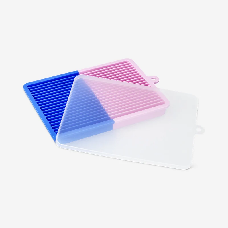 Pink and blue ice stick tray