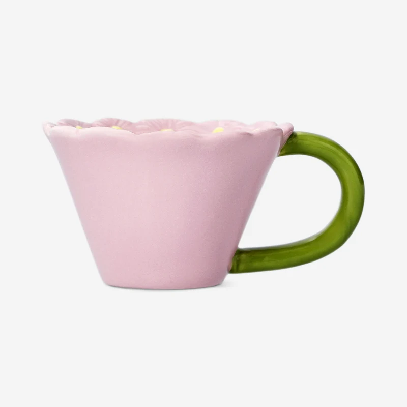 Pink flower mug - 115 ml