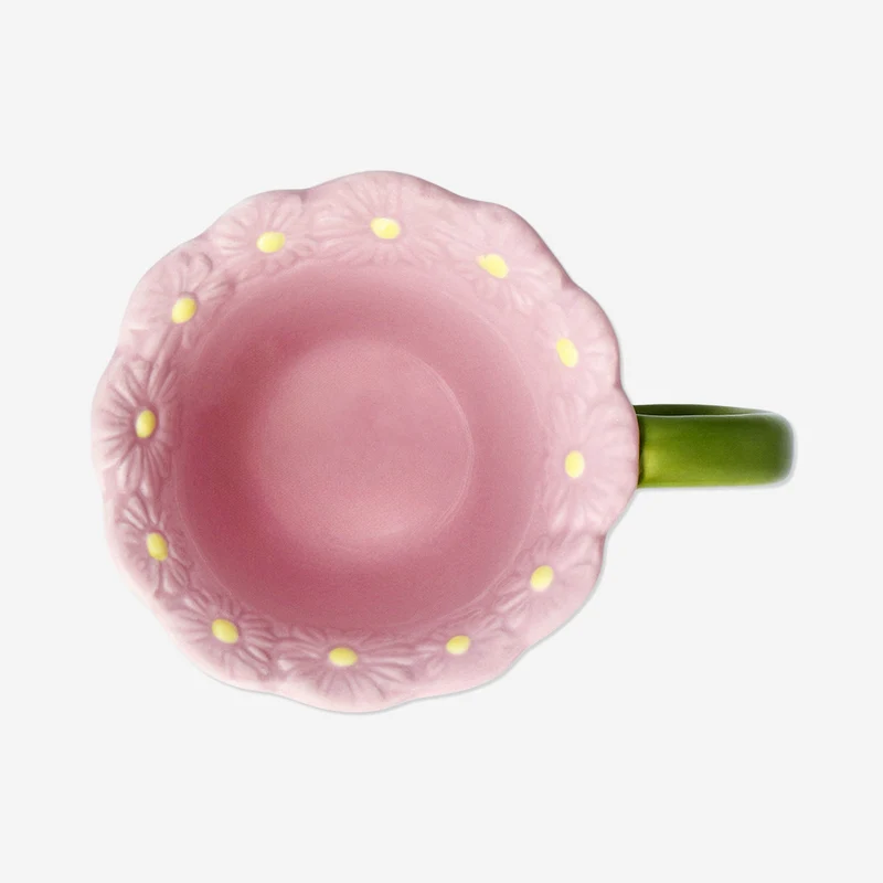 Pink flower mug - 115 ml