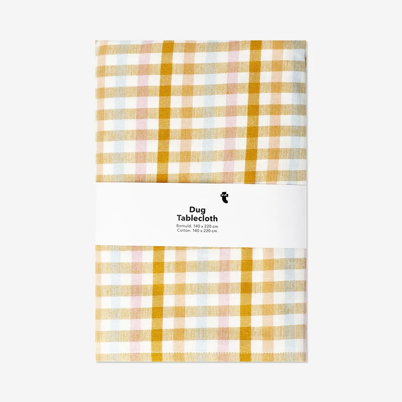Multi coloured gingham tablecloth - 140x220 cm
