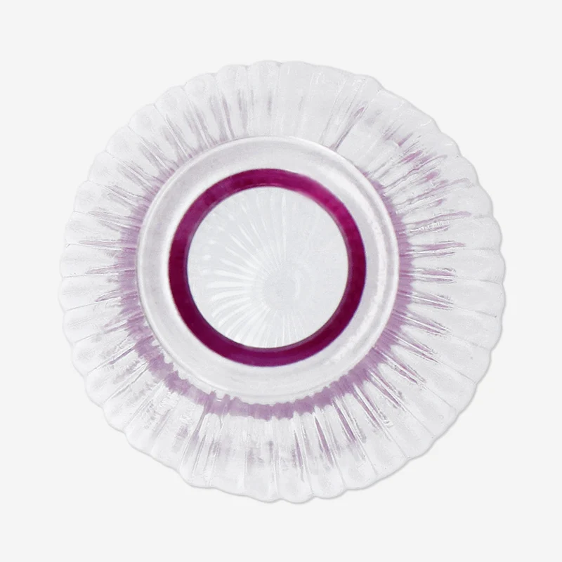 Pink glass vase - 14 cm