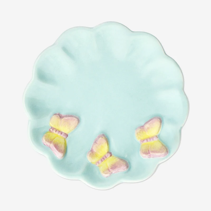 Ceramic dish with butterflies - 10 cm