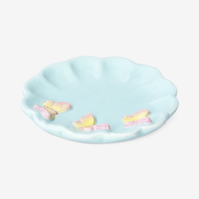 Ceramic dish with butterflies - 10 cm