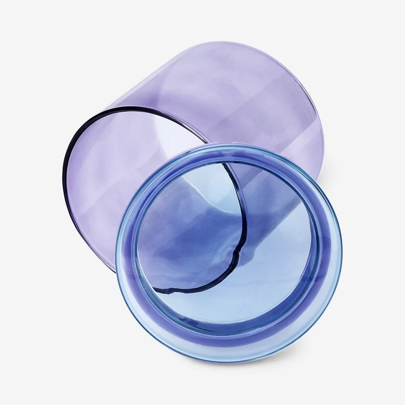 Purple glass storage jar - 520 ml
