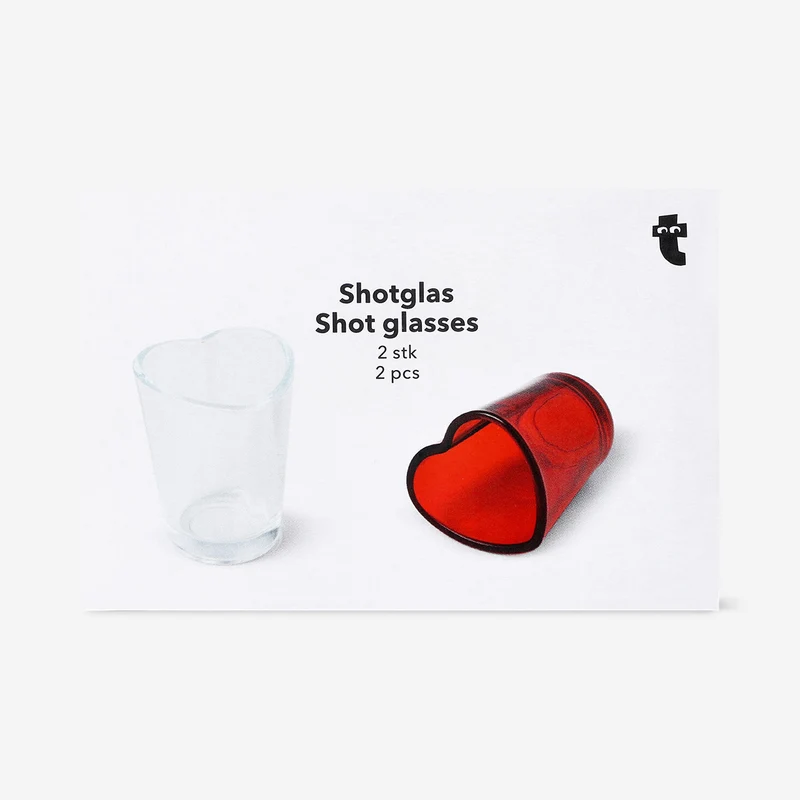 Heart shot glasses - 2 pcs