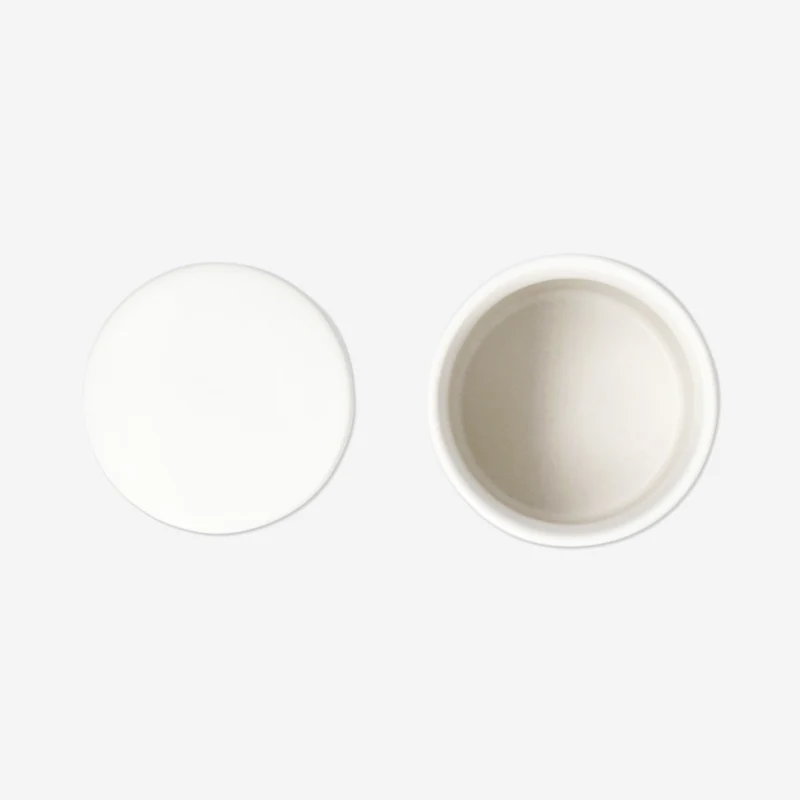 White organiser jar for cotton buds