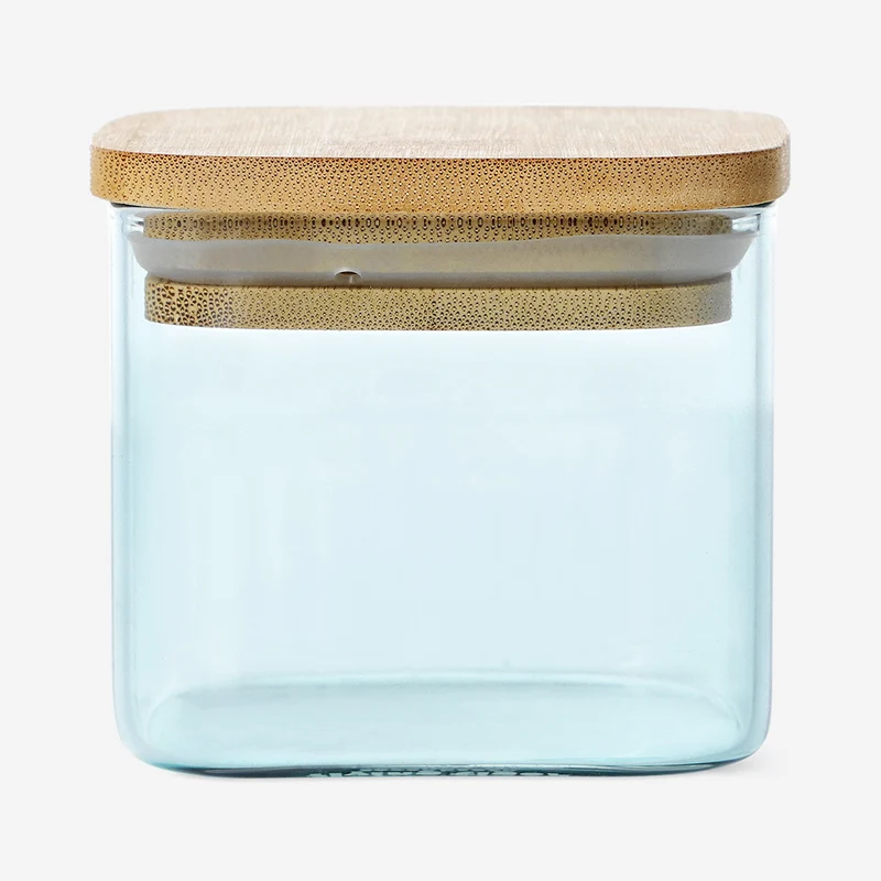 Designer Collection - Green glass storage container with lid - 200 ml