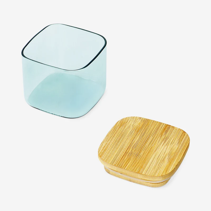 Designer Collection - Green glass storage container with lid - 200 ml