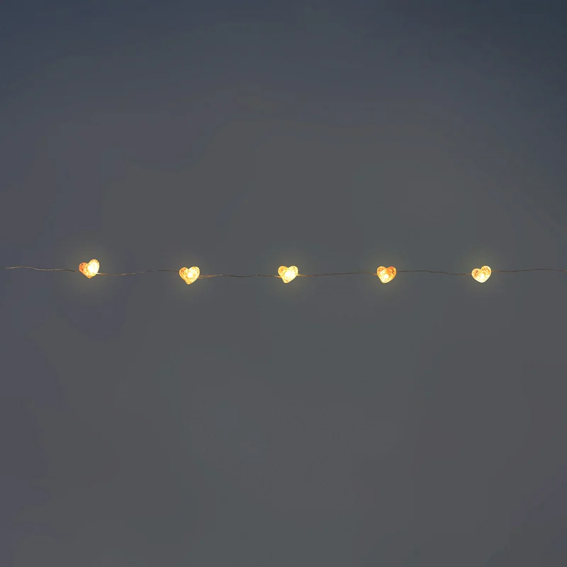 String lights - Pink hearts