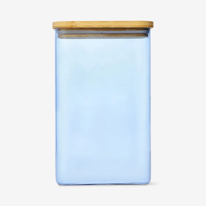 Designer Collection - Blue glass storage container with lid - 1,7 L