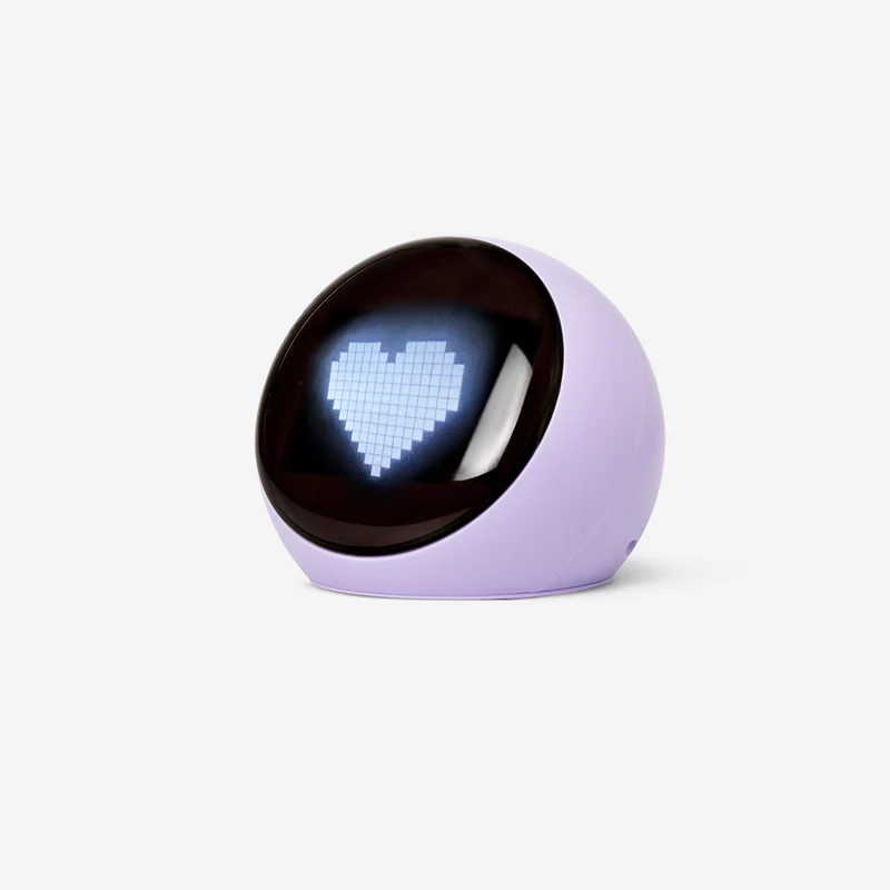Digital purple alarm clock