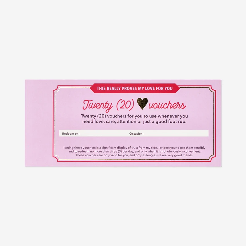 Love vouchers - English