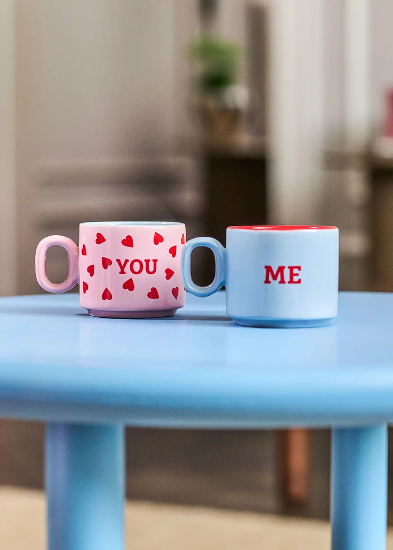 Cortado mugs with contrast colours - 2 pcs