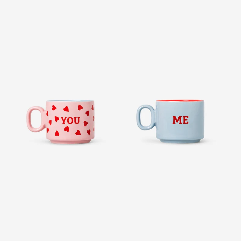 Cortado mugs with contrast colours - 2 pcs