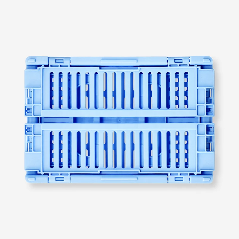Blue collapsible storage box - 15 cm