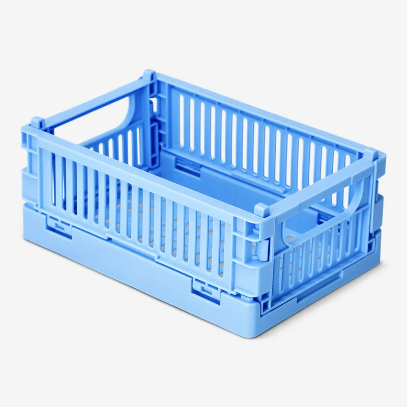 Blue collapsible storage box - 15 cm