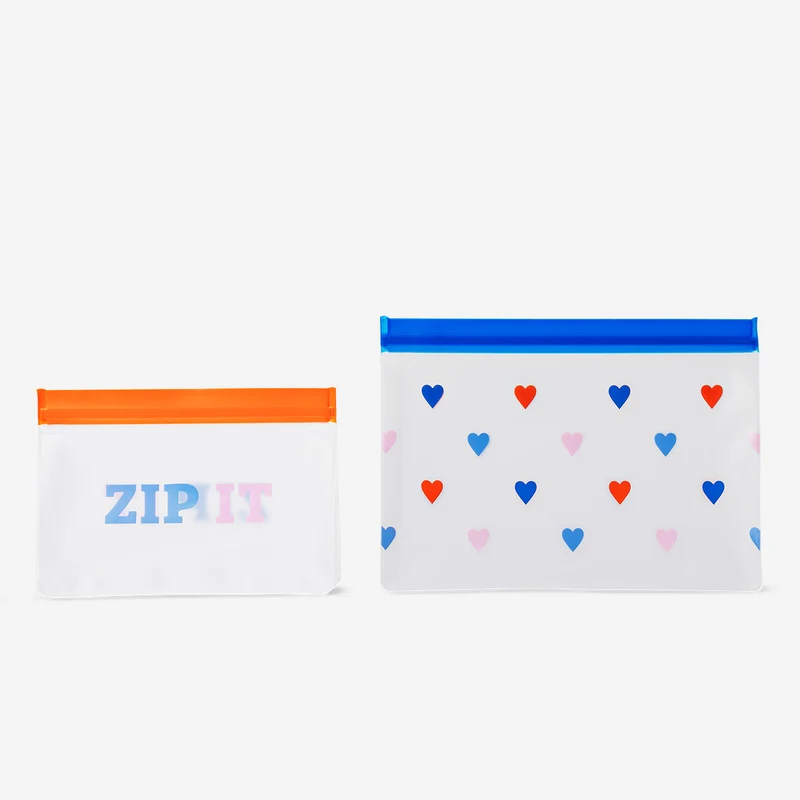 Grip seal bags with hearts - 2 pcs