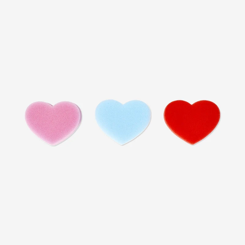 Heart scourer sponges - 9 pcs