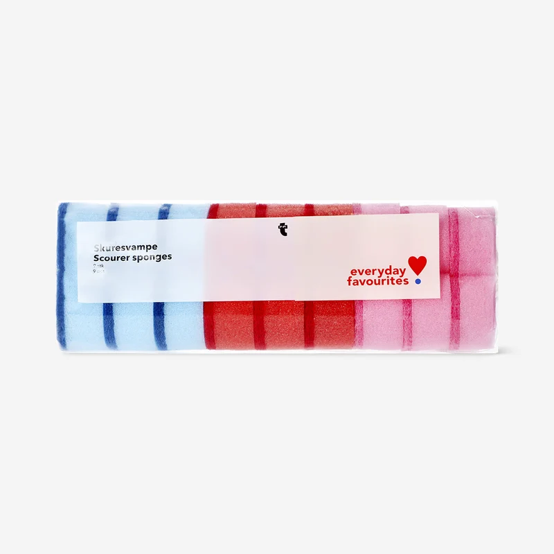 Heart scourer sponges - 9 pcs