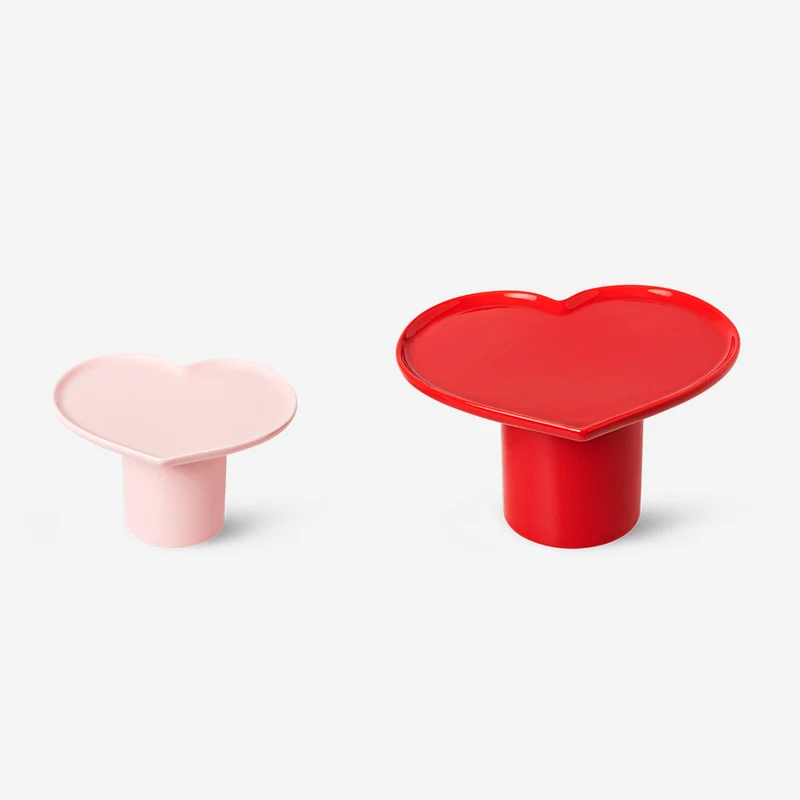 Set of heart cake stands - 2 pcs
