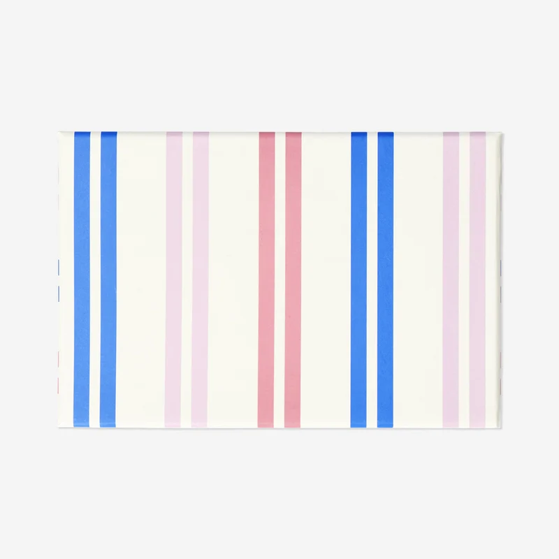 Striped paper storage box - 11x17 cm