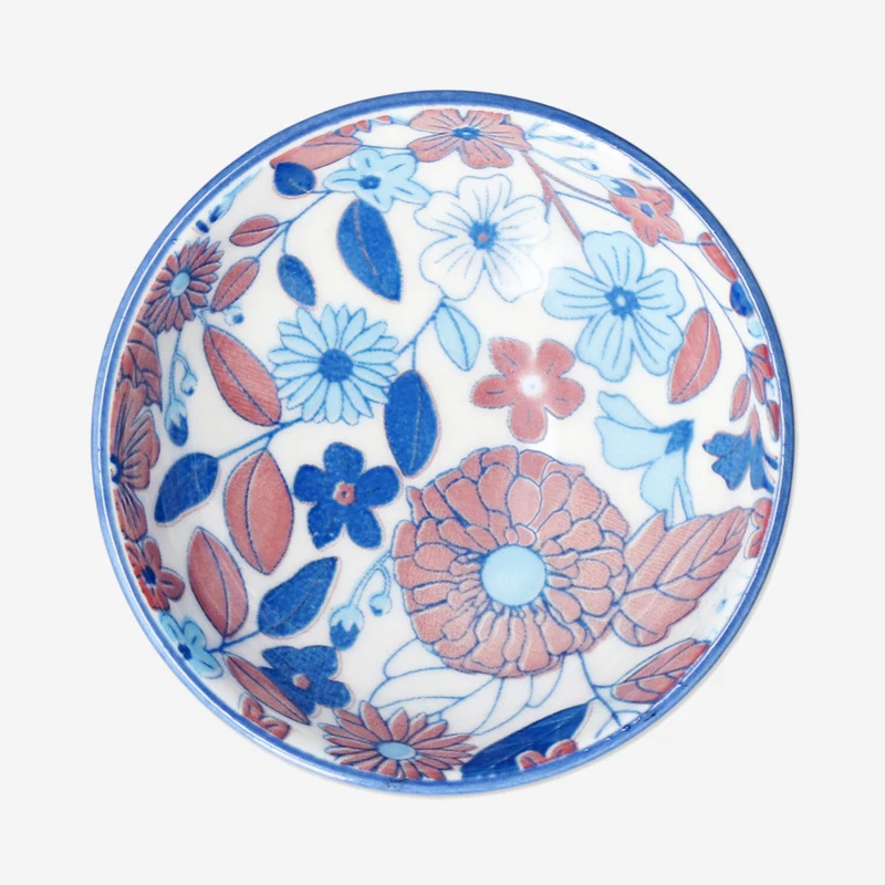 Blue floral soya bowl - 8 cm