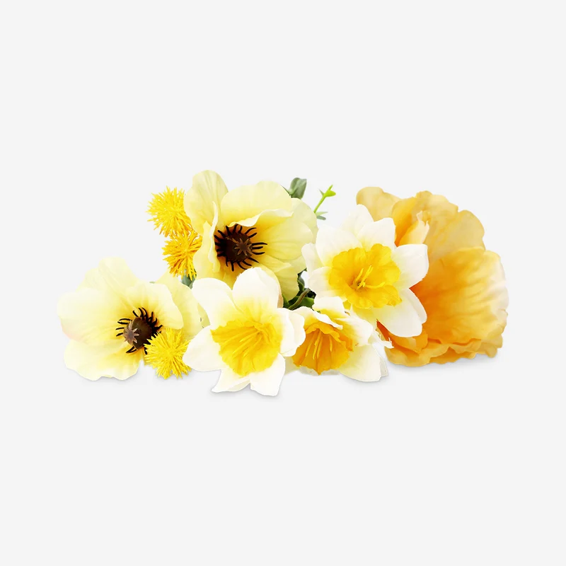 Decorative yellow bouquet - 37 cm
