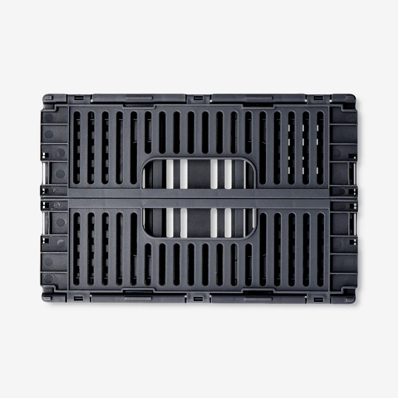 Grey collapsible storage box - 22 cm
