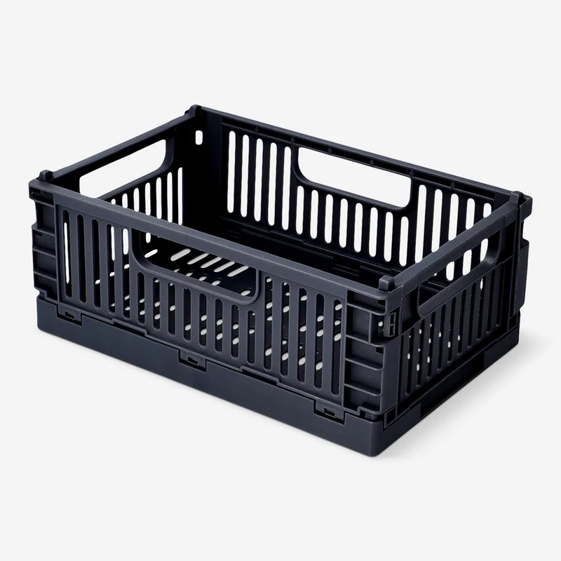 Grey collapsible storage box - 22 cm