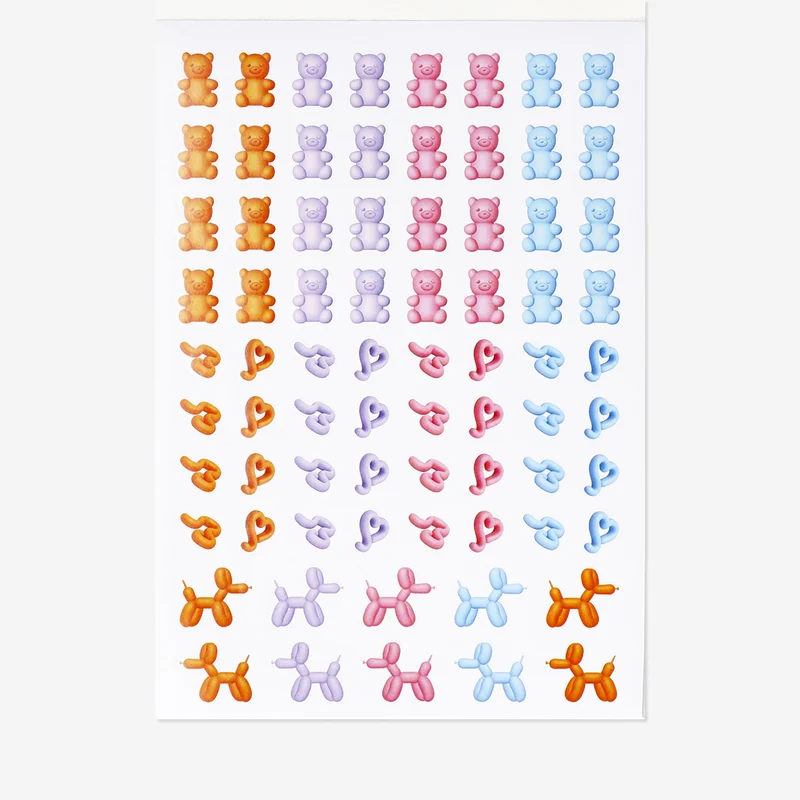 Journal decorating kit with paper and stickers