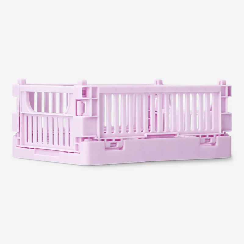Pink collapsible storage box - 15 cm