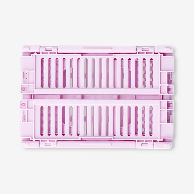 Pink collapsible storage box - 15 cm