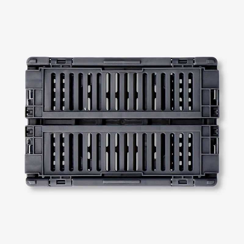 Grey collapsible storage box - 15 cm