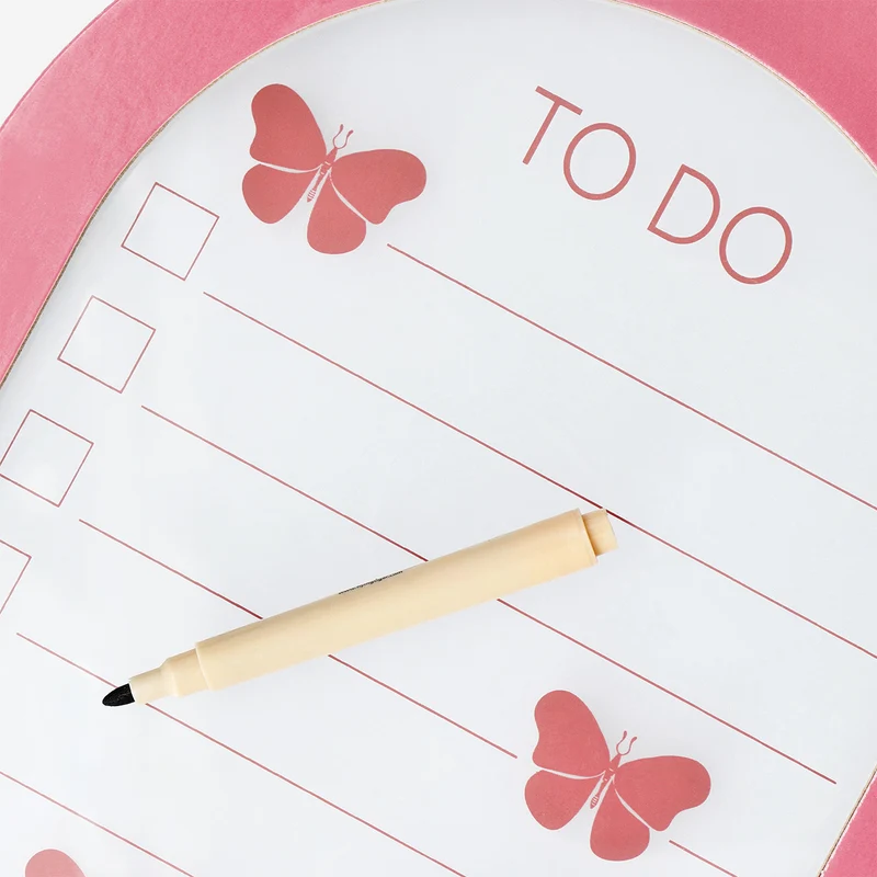 Butterfly glass planner board with marker