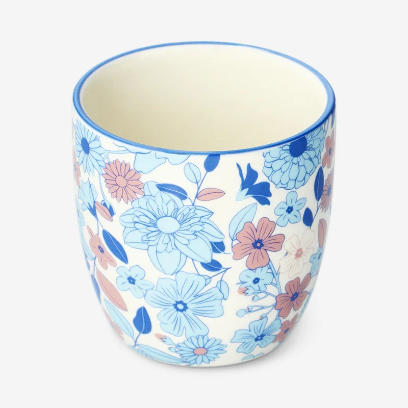 Blue floral espresso cup