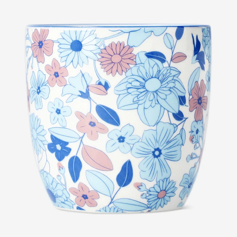 Blue floral espresso cup