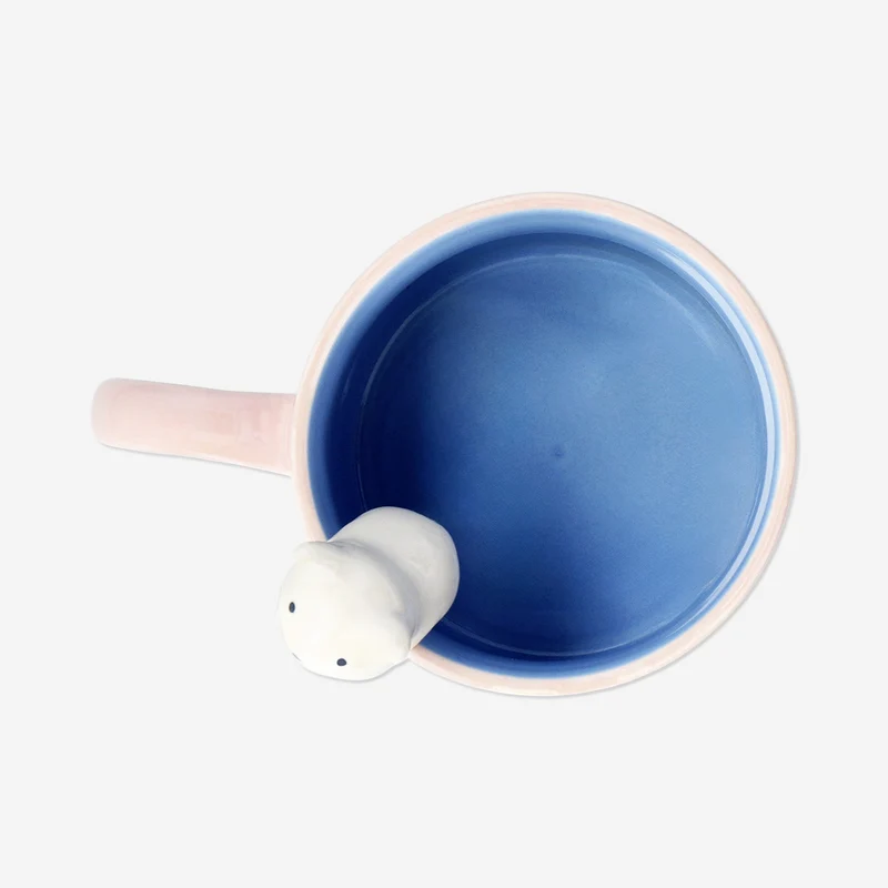 Pink mug with 3D cat - 465 ml