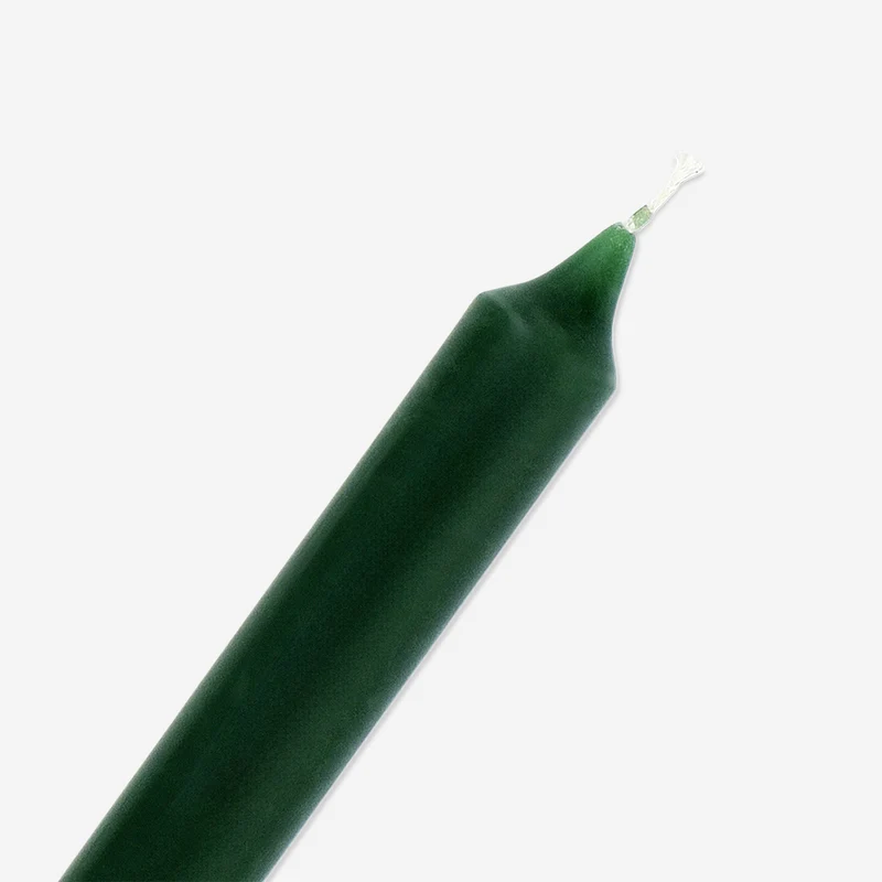 Green dinner candle - 24 cm